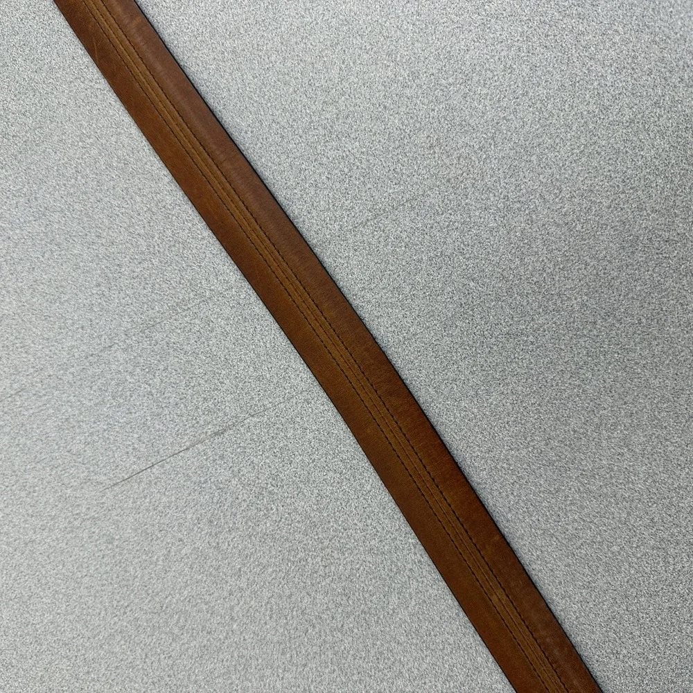Cole Haan Belt Mens 36 Brown Leather Stitched Classic Everyday Casual Distress
